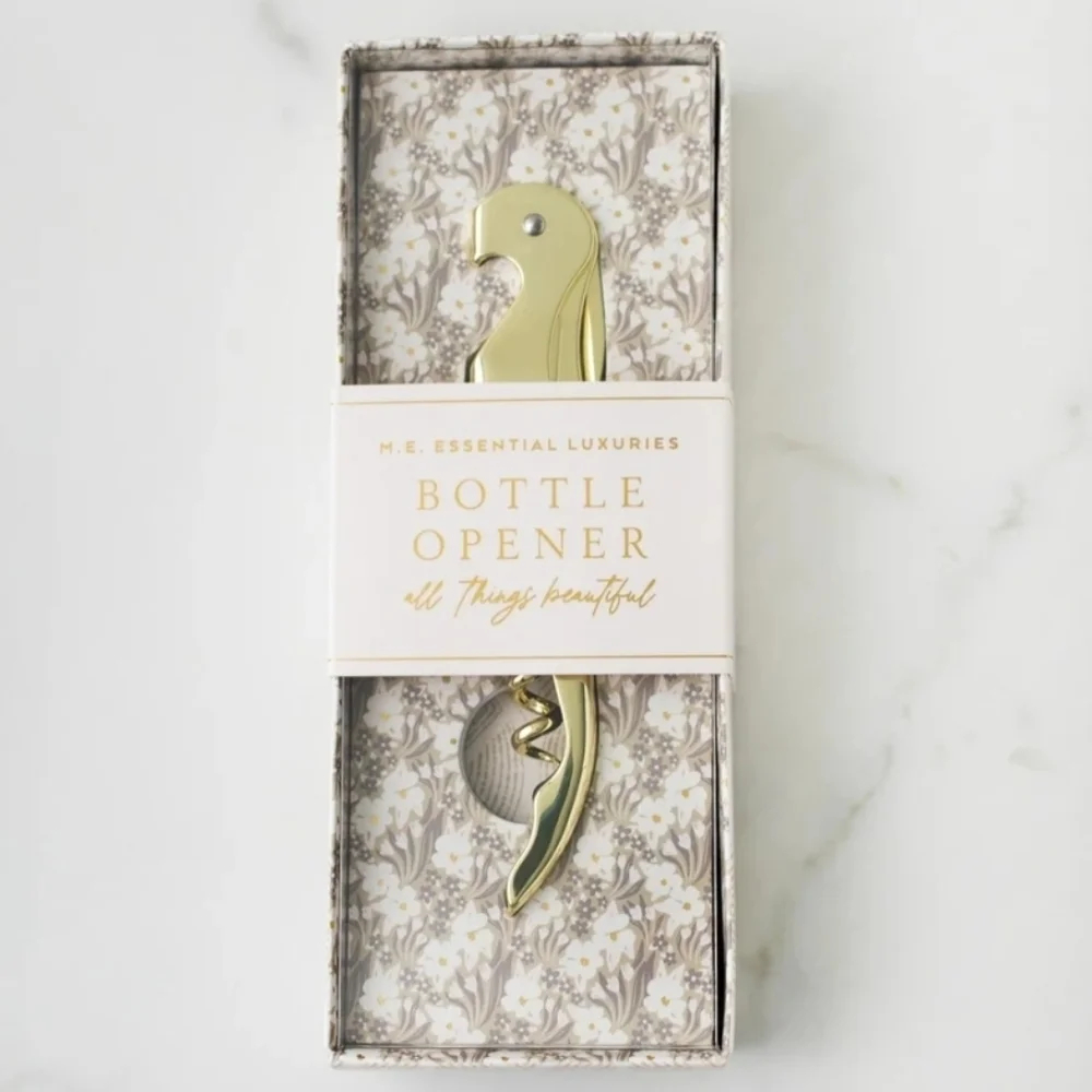 MARGOT ELENA Gold Bottle Opener - M.E. Essential Luxuries NEW IN BOX